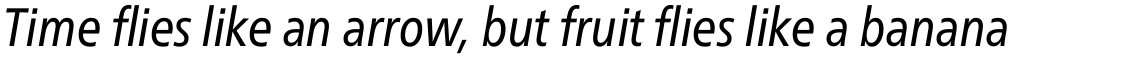 Neue Frutiger Pro Condensed Italic