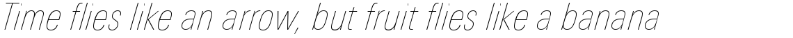 Linotype Univers 121 Condensed Ultra Light Italic