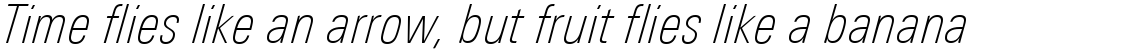 Linotype Univers 221 Condensed Thin Italic