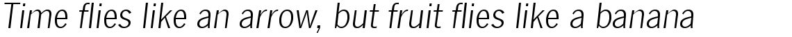 News Gothic No. 2 Com Light Italic