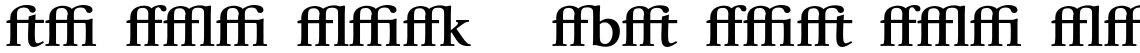Whitenights Std Bold Ligatures