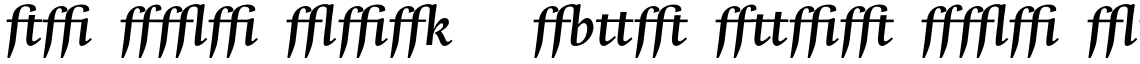 Whitenights Std Bold Italic Ligatures