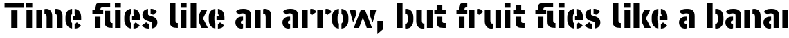 DIN 2014 Stencil Half-Open Extra Bold