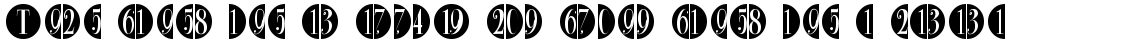 Bullet Numbers Bodoni Cond Neg