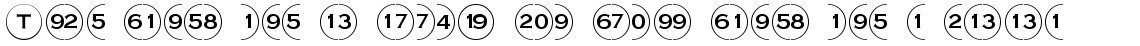 Bullet Numbers Copperplate Pos